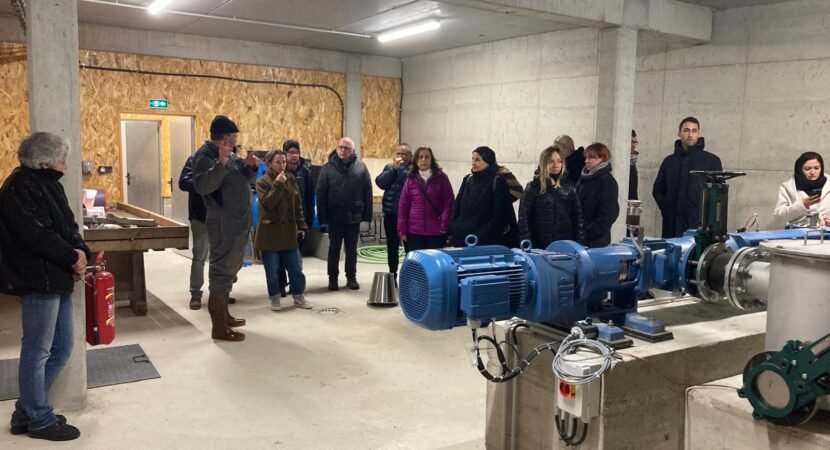 The interior of a biogas digester with all the technical installations to follow the good digestion process.